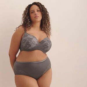 Deesse Lingerie Charcoal Lace Bra-Size 40D